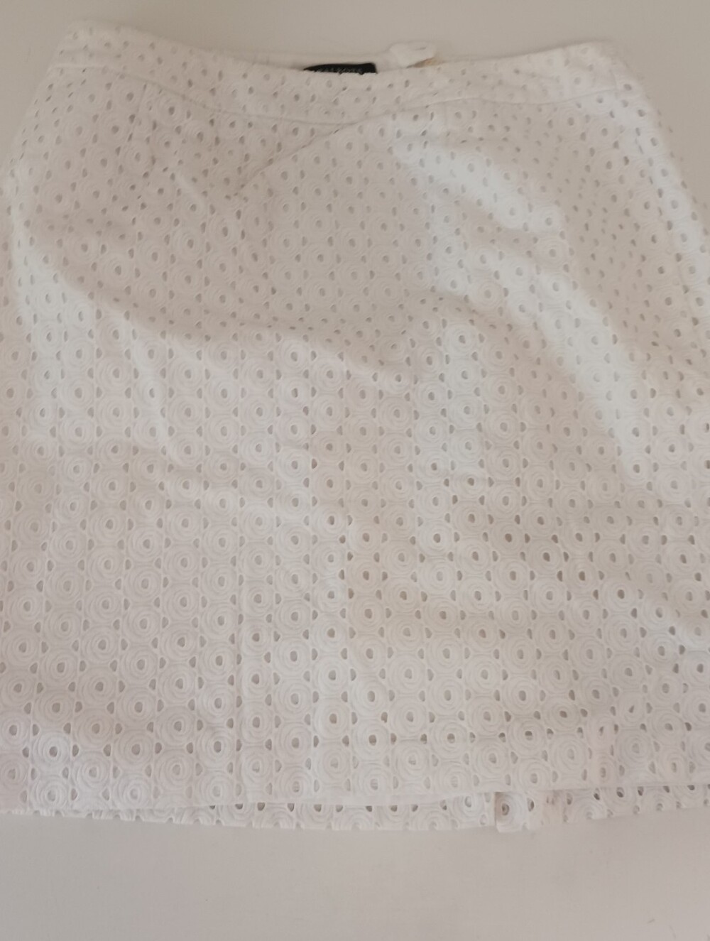 Talbots Skirt Eyelet Midi White 16w